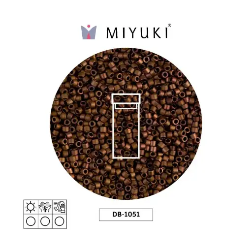 [22435] Miyuki delica 11/0 DB1051 mate metalizado bronze/gold AB x 3g