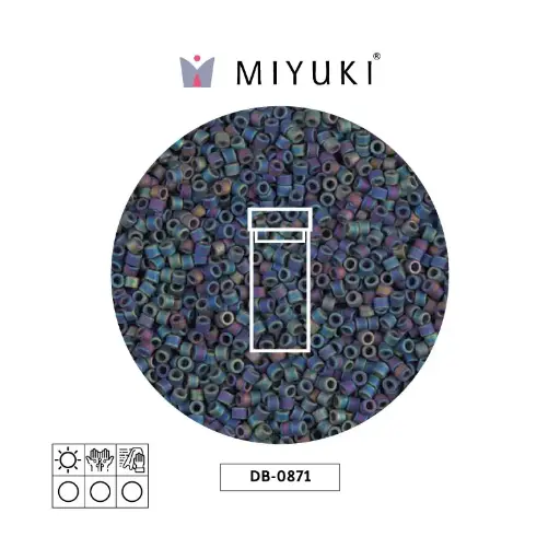 [18117] Miyuki delica 11/0 DB0871 mate negro AB x 3g