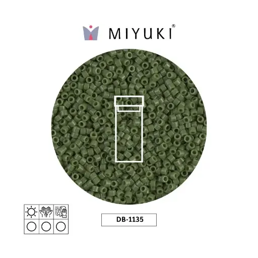 [18116] Miyuki delica 11/0 DB1135 opaco verde x 3g