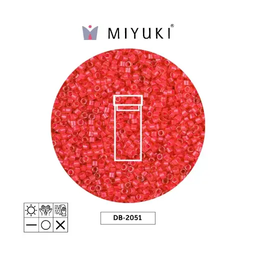 [29831] Miyuki delica 11/0 DB2051 neon poppy rojo x 3g