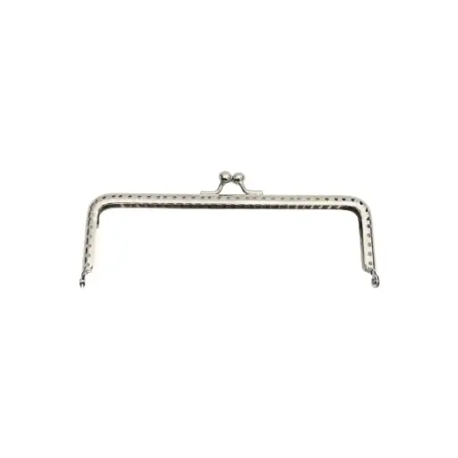 Marco de bolso para tejer niquel 15.5cm x und