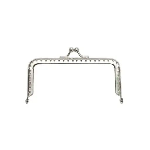 [17357] Marco de bolso para tejer niquel liso 10.5cm x und