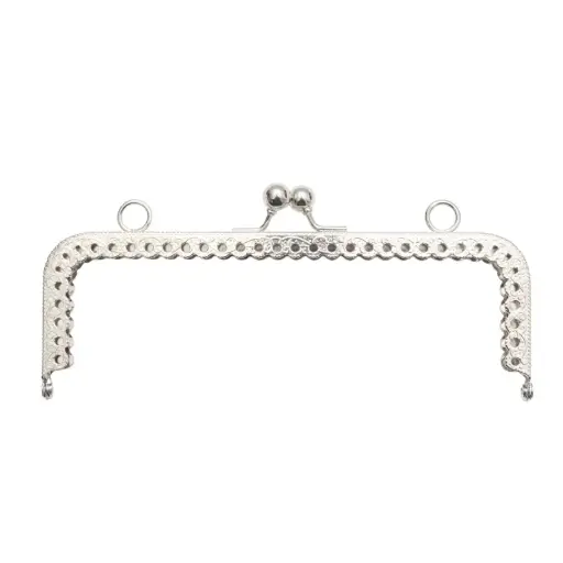 Marco de bolso para tejer niquel 16x5.3cm x und