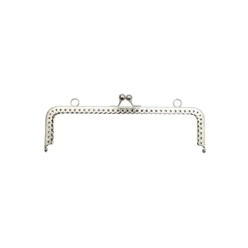 Marco de bolso para tejer niquel 20x5.8cm x und