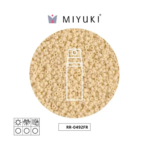 [16978] Mostacilla Miyuki rocalla 15/0 RR0492FR opaco oscuro crema AB x 10g