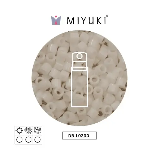 [31964] Miyuki delica 8/0 DBL0200 opaco tiza blanco x 10g