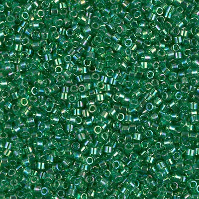 [16108] Miyuki delica 11/0 DB0152 transparente verde AB x 10g