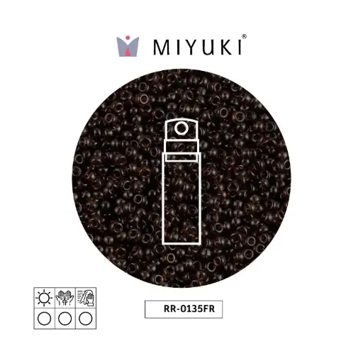 [05763] Mostacilla Miyuki rocalla 11/0 RR0135FR matte transparent root beer AB x 10 g