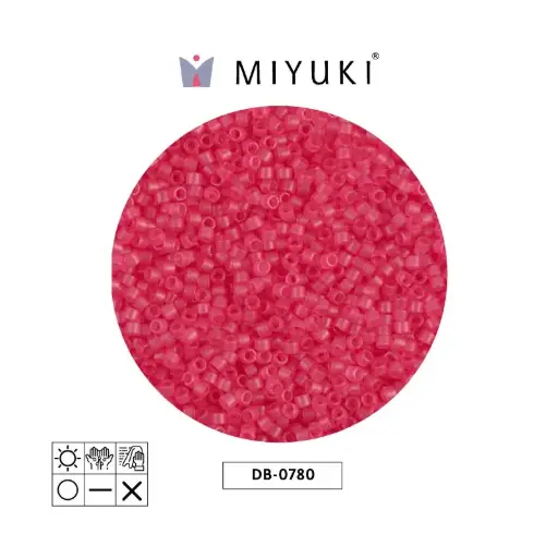 [18398] Miyuki delica 11/0 DB0780 frosted transparent bubble gum pink x 50g