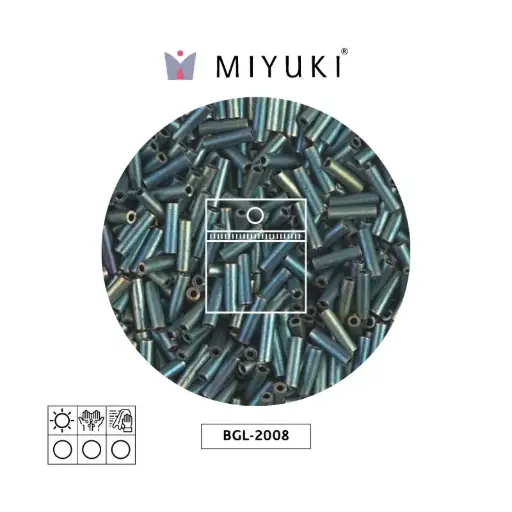 [28040] Miyuki bugle 6mm BGL2008 mate metalizado patina AB x 10g