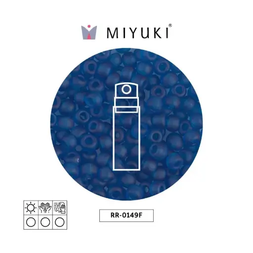 [12867] Mostacilla Miyuki rocalla 6/0 RR0149F matte transparent capri blue x 10g