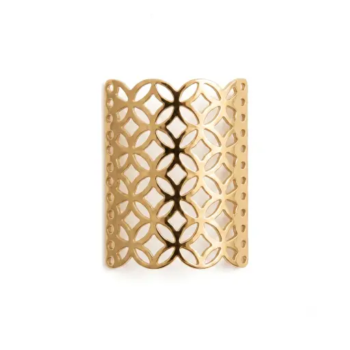 Placa Mishky circle 3x4cm dorada