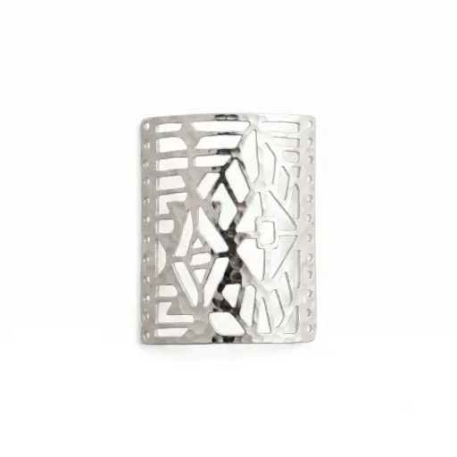Placa Mishky Mali 3x4cm plateada