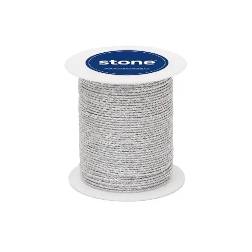 [10088] Hilo poliester metalizado AL-76-600/9S plateado x rollo 20m