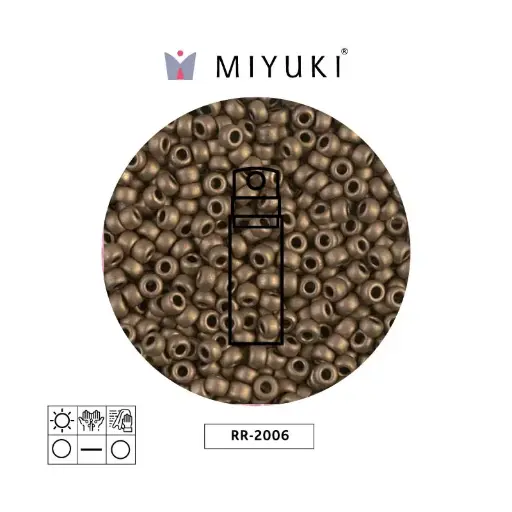 [12885] Mostacilla Miyuki rocalla 8/0 RR2006 matte metallic dark bronze x 10g