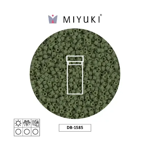 [10119] Miyuki delica 11/0 DB1585 matte opaque avocado x 3g