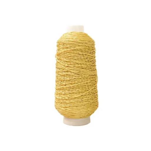 [22265] Hilo poliester metalizado A12-600/9S dorado x rollo 200 m