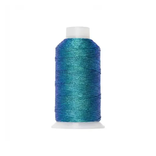 [05949] Hilo poliester metalizado 15 hilos S-847 teal x rollo 150m