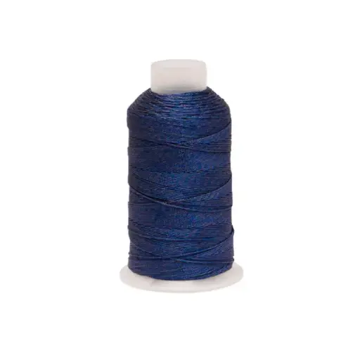 [17491] Hilo poliester metalizado 15 hilos J-2085 azul matizado x rollo 150m