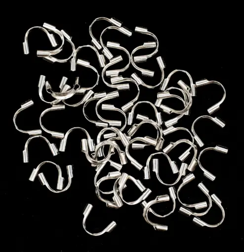 [16058] Terminal protector acero plateado 5mm x 100 unds 