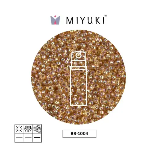 [20043] Mostacilla Miyuki rocalla 11/0 RR1004 silver lined darkk gold AB x 10g