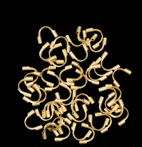 [06509] Terminal protector acero dorado 5mm x 100 unds