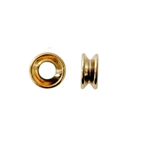 [06838] Separador plastimetal S-1775 15x7mm DI:7mm dorado x 12 und