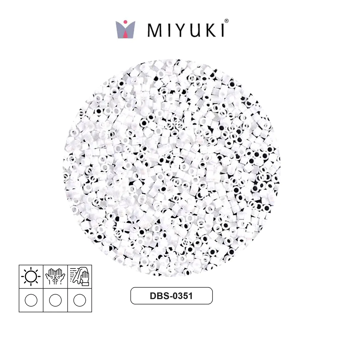 [19280] Miyuki delica 15/0 DBS0351 blanco mate x 50g