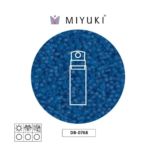 Miyuki delica 11/0 DB0768 matte transparent capri blue x 10g