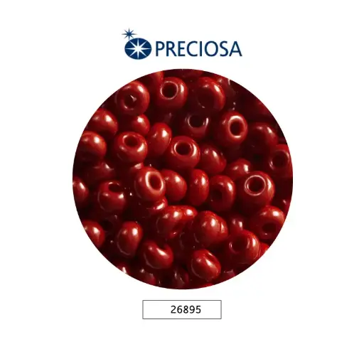 [26895] Mostacilla checa preciosa 6/0 4mm 93310 vinotinto x 50g