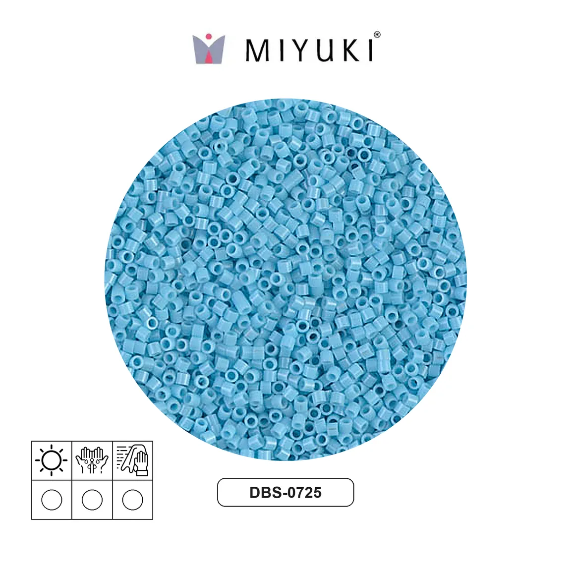 [09150] Miyuki delica 15/0 DBS0725 opaco claro azul x 50g