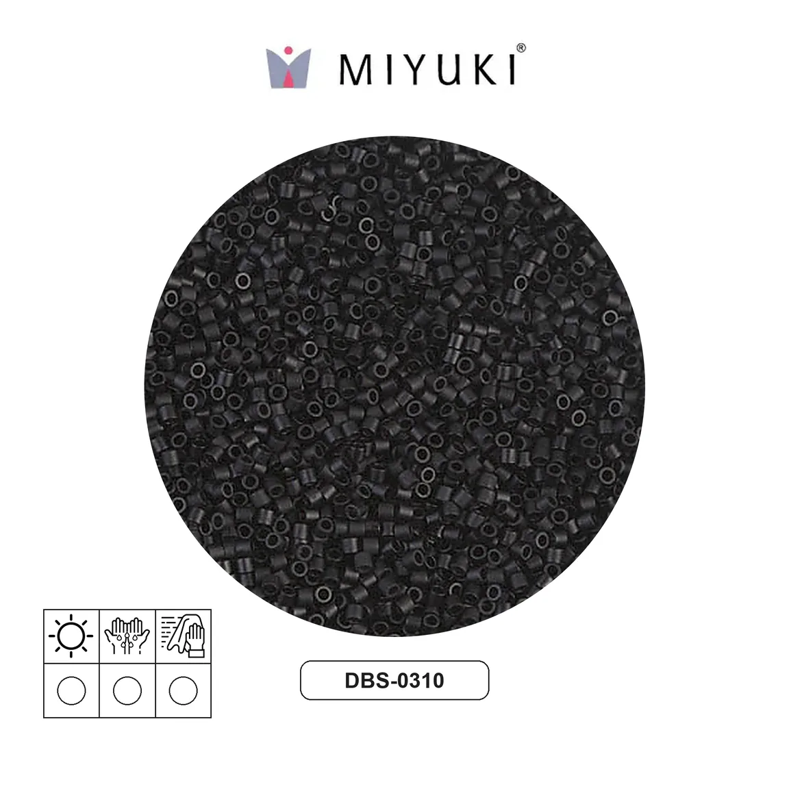  Miyuki delica 15/0 DBS0310 negro mate x 50g