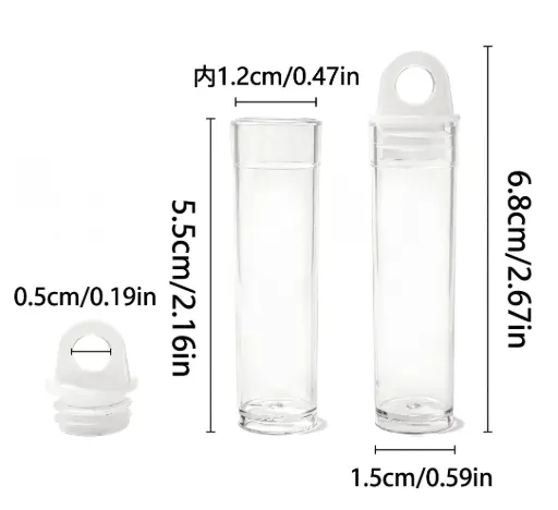 Botellita plastica 16x68mm (7ml) x und 