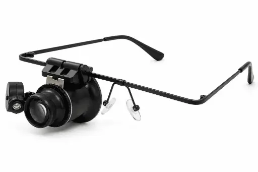 [31471] Glasses Type Magnifier. With Led Light & for Watch Repairs. Magnification Power 20X MGF-113