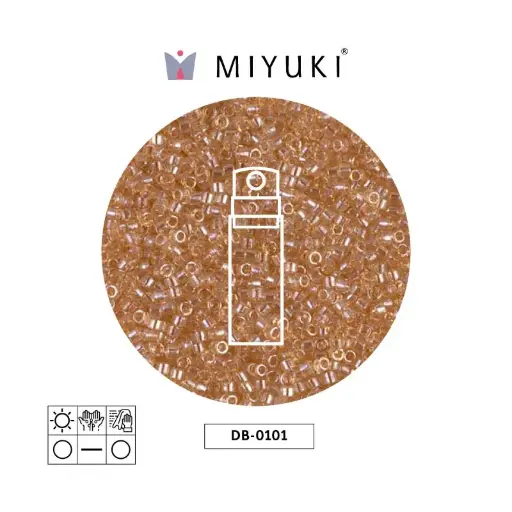 [28190] Miyuki delica 11/0 DB0101 light smoky topaz gold luster x 10g