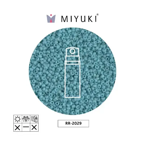 [03057] Mostacilla Miyuki rocalla 15/0 RR2029 opaque turquoise blue satin x 10g