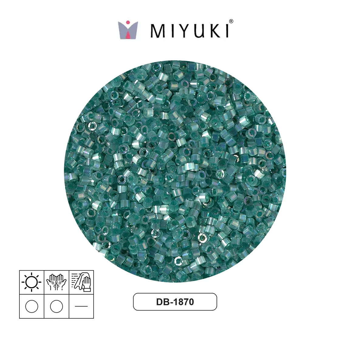 [09008] Miyuki delica 11/0 DB1870 color lined emerald AB x 50g