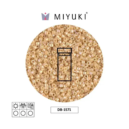 [16430] Miyuki delica 11/0 DB1571 opaco crema AB x 3g