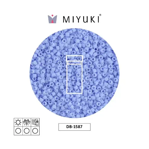 [29585] Miyuki delica 11/0 DB1587 opaco mate agate azul x 3g
