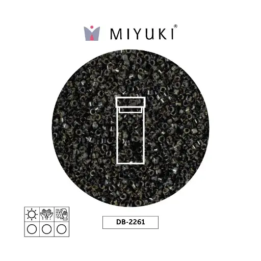 [02666] Miyuki delica 11/0 DB2261 opaq black picasso x 3g