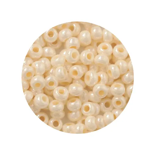 [12903] Mostacilla checa preciosa 8/0 3mm 46112 Beige perlado x 500 gr