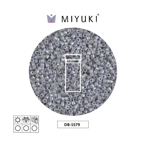 [12314] Miyuki delica 11/0 DB1579 opaco ghost gris AB x 3g