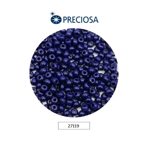 [27119] Mostacilla checa preciosa 6/0 4mm 33070 OP azul oscuro x 50g