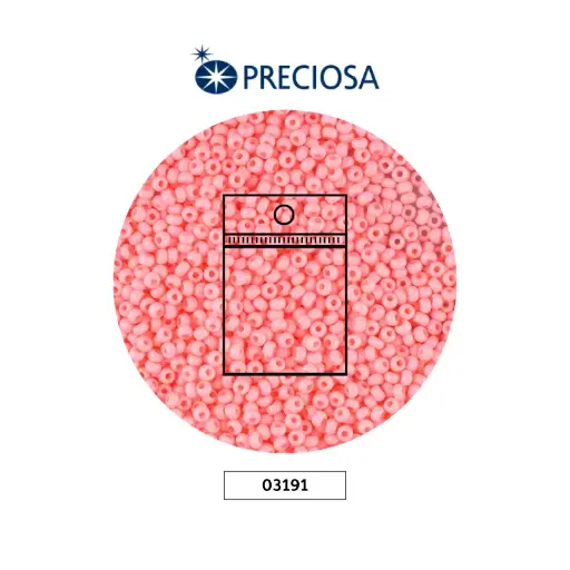[32886] Mostacilla checa preciosa 8/0 3mm 03191 OP rosado intenso x 50g
