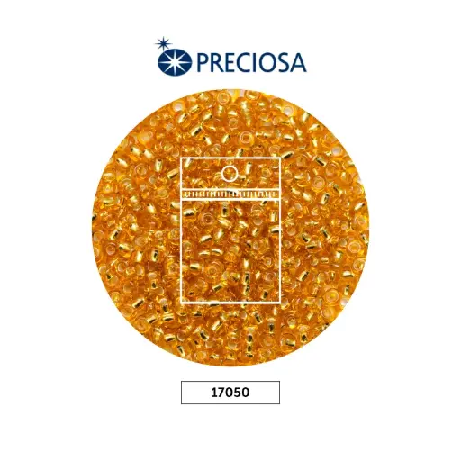[32885] Mostacilla checa preciosa 8/0 3mm 17050 dorado oscuro x 50g