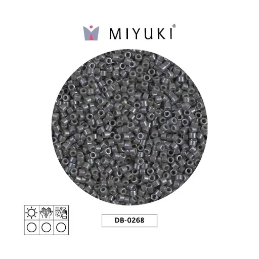 [19668] Miyuki delica 11/0 DB0268-1 opaco smoke lusterr x 50g