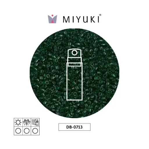 [32710] Miyuki delica 11/0 DB0713 transparente oscuro verde x 10g