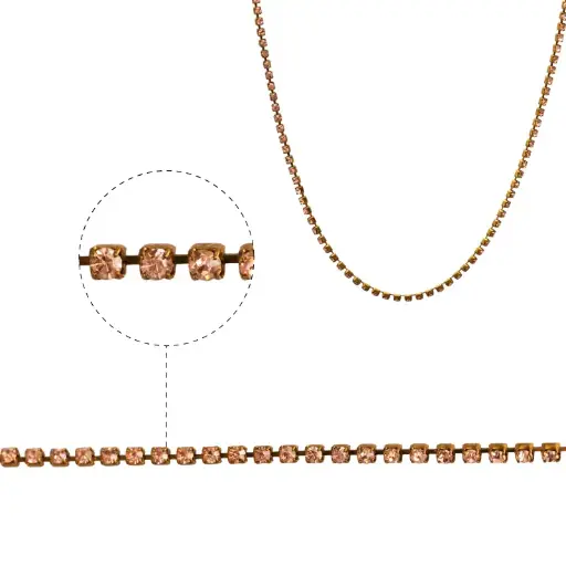 [31118] Cadena strass MCSS6.5/R light peach x m