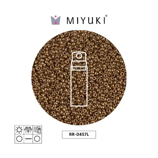 [22643] Mostacilla Miyuki rocalla 15/0 RR0457L metalizado claro bronce x 25g