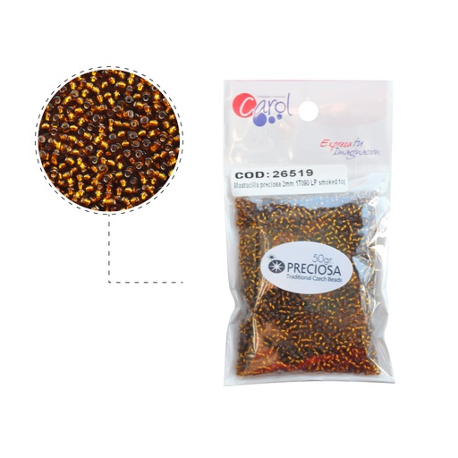 [26519] Mostacilla checa preciosa 10/0 17090 LP smoked topaz x 50g